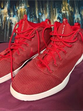 Nike Red Knit Men's Sneakers with White Sole